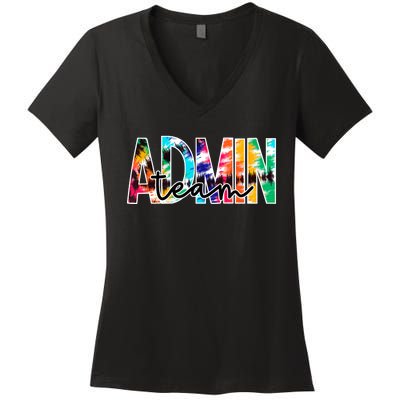 Admin Office Team Back To School Matching Group Squad Women's V-Neck T-Shirt