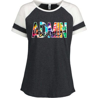 Admin Office Team Back To School Matching Group Squad Enza Ladies Jersey Colorblock Tee