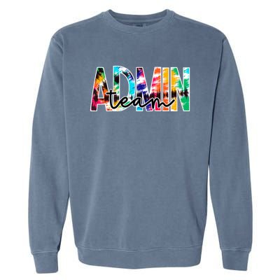 Admin Office Team Back To School Matching Group Squad Garment-Dyed Sweatshirt