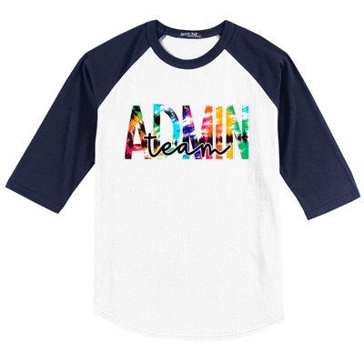 Admin Office Team Back To School Matching Group Squad Baseball Sleeve Shirt