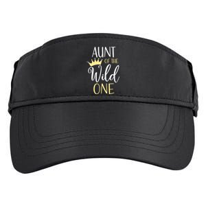 Aunt Of The Wild One First Birthday Matching Family Funny Gift Adult Drive Performance Visor