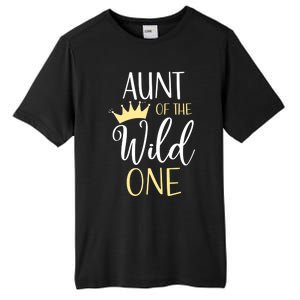 Aunt Of The Wild One First Birthday Matching Family Funny Gift Tall Fusion ChromaSoft Performance T-Shirt