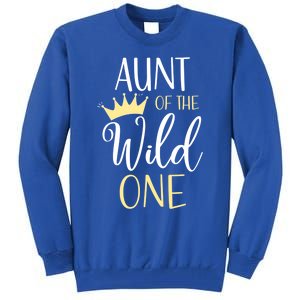 Aunt Of The Wild One First Birthday Matching Family Funny Gift Tall Sweatshirt