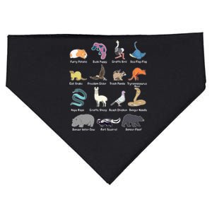 Animals Of The World Rare Exotic Animals Funny Memes Gift USA-Made Doggie Bandana