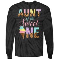 Aunt Of The Sweet One Ice Cream 1st First Birthday Family Tie-Dye Long Sleeve Shirt