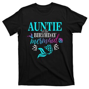 Auntie Of The Birthday Mermaid Matching Family T-Shirt