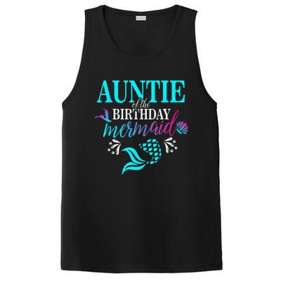 Auntie Of The Birthday Mermaid Matching Family PosiCharge Competitor Tank