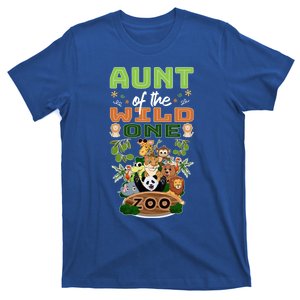 Aunt Of The Wild One Zoo Birthday Safari Jungle Animal Funny Gift T-Shirt