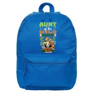 Aunt Of The Wild One Zoo Birthday Safari Jungle Animal Funny Gift 16 in Basic Backpack