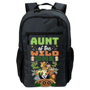 Aunt Of The Wild One Zoo Birthday Safari Jungle Animal Funny Gift Daily Commute Backpack