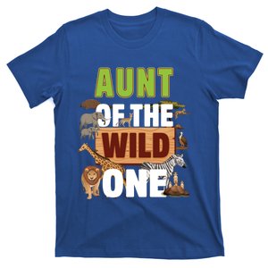 Aunt Of The Wild One Zoo Birthday Safari Jungle Animal Gift T-Shirt