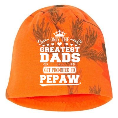 Awesome Only The Greatest Dads Get Promoted To Pepaw Gift Kati - Camo Knit Beanie