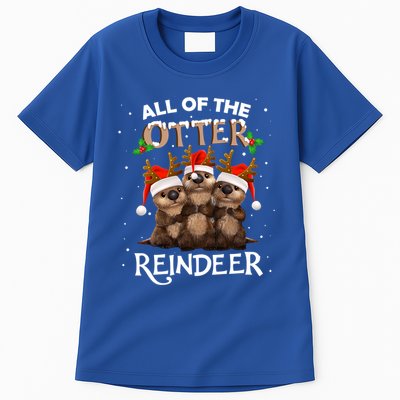 All Of The Otter Reindeer Christmas Funny Cute Gift Tall T-Shirt