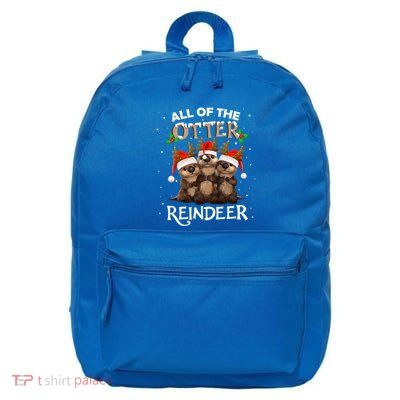 All Of The Otter Reindeer Christmas Funny Cute Gift 16 in Basic Backpack