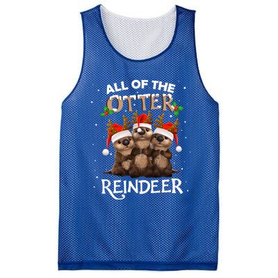 All Of The Otter Reindeer Christmas Funny Cute Gift Mesh Reversible Basketball Jersey Tank