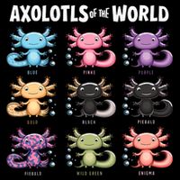 Axolotls Of The World Fun Colorful Cartoon Design 16 in Basic Backpack