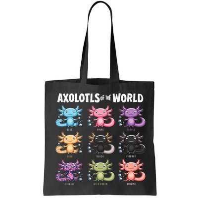 Axolotls Of The World Fun Colorful Cartoon Design Bag