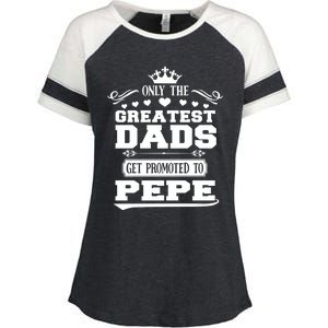 Awesome Only The Greatest Dads Get Promoted To Pepe Gift Enza Ladies Jersey Colorblock Tee