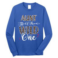 Aunt Of The Wild One Zoo Themed Leopard 1st Birthday Party Great Gift Long Sleeve Shirt