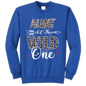 Aunt Of The Wild One Zoo Themed Leopard 1st Birthday Party Great Gift Sweatshirt