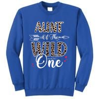 Aunt Of The Wild One Zoo Themed Leopard 1st Birthday Party Great Gift Sweatshirt