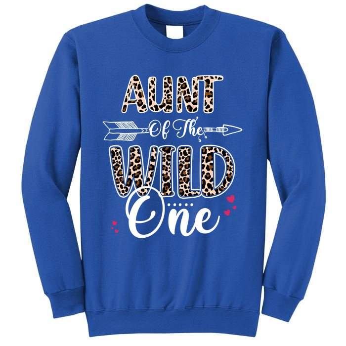 Aunt Of The Wild One Zoo Themed Leopard 1st Birthday Party Great Gift Sweatshirt