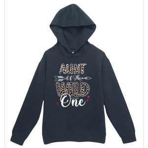 Aunt Of The Wild One Zoo Themed Leopard 1st Birthday Party Great Gift Urban Pullover Hoodie