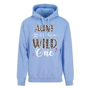 Aunt Of The Wild One Zoo Themed Leopard 1st Birthday Party Great Gift Unisex Surf Hoodie