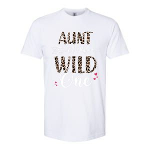 Aunt Of The Wild One Zoo Themed Leopard 1st Birthday Party Great Gift Softstyle CVC T-Shirt