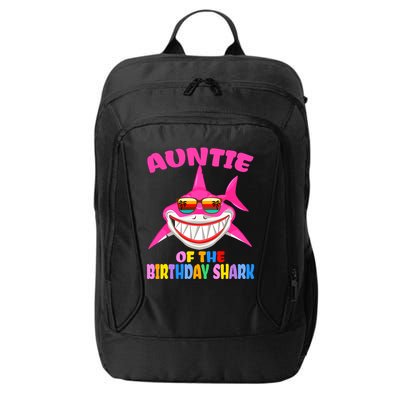 Auntie Of The Baby Birthday Shark Auntie Shark Halloween Day City Backpack