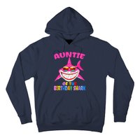 Auntie Of The Baby Birthday Shark Auntie Shark Halloween Day Hoodie