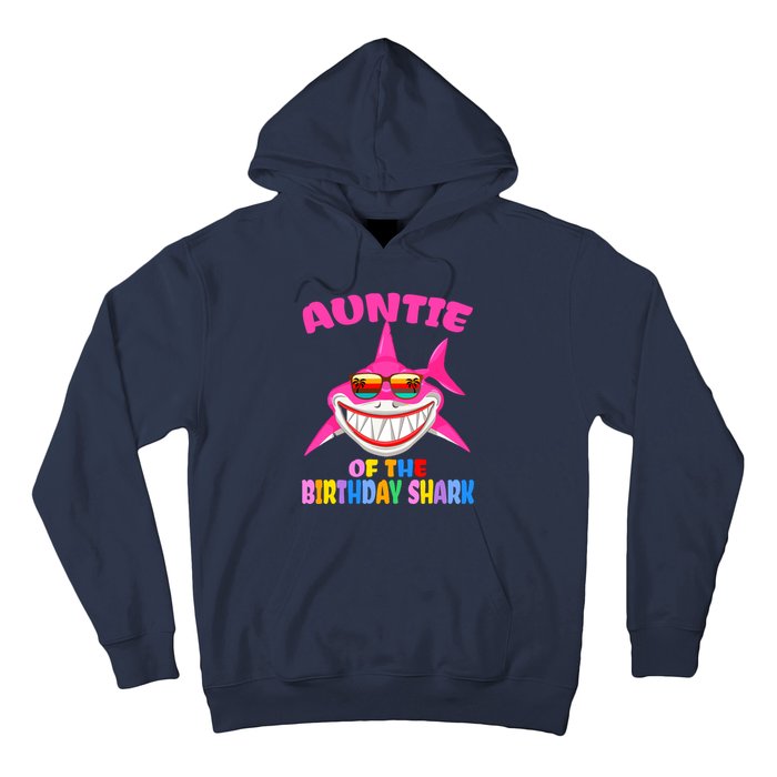 Auntie Of The Baby Birthday Shark Auntie Shark Halloween Day Hoodie