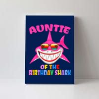 Auntie Of The Baby Birthday Shark Auntie Shark Halloween Day Canvas