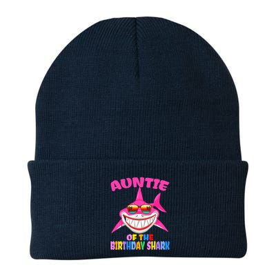 Auntie Of The Baby Birthday Shark Auntie Shark Halloween Day Beanie