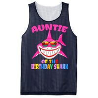 Auntie Of The Baby Birthday Shark Auntie Shark Halloween Day Mesh Reversible Basketball Jersey Tank