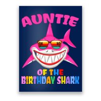 Auntie Of The Baby Birthday Shark Auntie Shark Halloween Day Poster