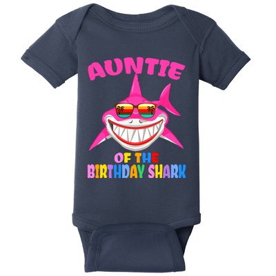 Auntie Of The Baby Birthday Shark Auntie Shark Halloween Day Baby Bodysuit