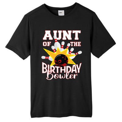 Aunt Of The Birthday Bowler Bowling Party Tall Fusion ChromaSoft Performance T-Shirt