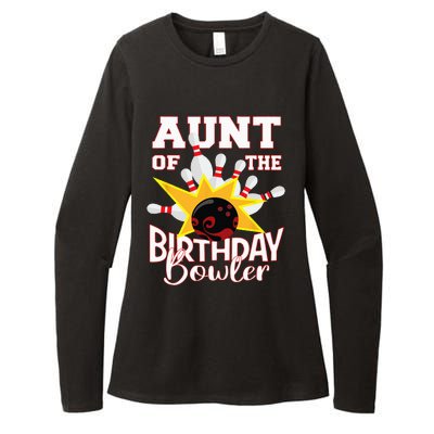 Aunt Of The Birthday Bowler Bowling Party Womens CVC Long Sleeve Shirt