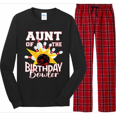 Aunt Of The Birthday Bowler Bowling Party Long Sleeve Pajama Set