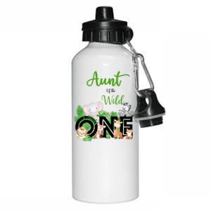 Aunt Of The Wild One Zoo's Happy Birthday Jungle Animal Cool Gift Aluminum Water Bottle