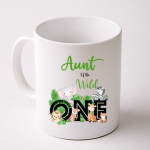 Aunt Of The Wild One Zoo's Happy Birthday Jungle Animal Cool Gift Coffee Mug