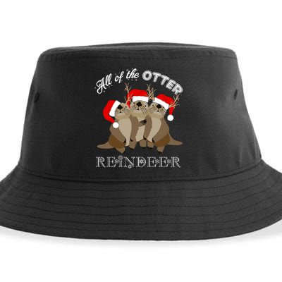 All Of The Otter Reindeer Funny Other Christmas Beaver Sustainable Bucket Hat