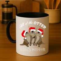 All Of The Otter Reindeer Funny Other Christmas Beaver Mug