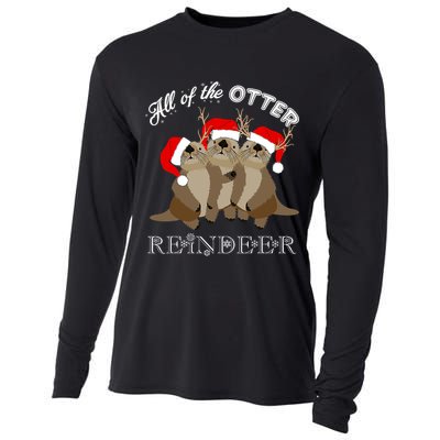 All Of The Otter Reindeer Funny Other Christmas Beaver Cooling Performance Long Sleeve Crew