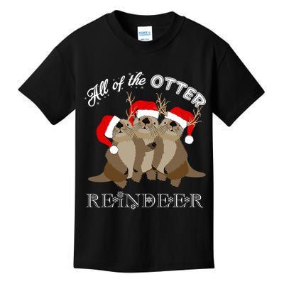 All Of The Otter Reindeer Funny Other Christmas Beaver Kids T-Shirt