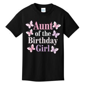 Aunt Of The Birthday Butterfly Party Matching Family Kids T-Shirt