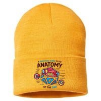 Anatomy Of The D20 Polyhedral 20 Sided Dice Funny RPG Sustainable Knit Beanie