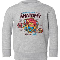 Anatomy Of The D20 Polyhedral 20 Sided Dice Funny RPG Toddler Sweatshirt