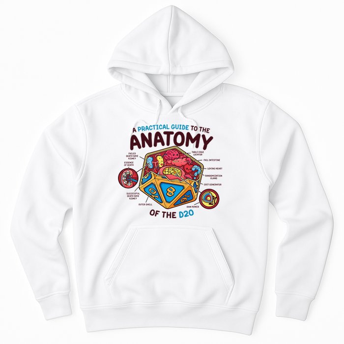 Anatomy Of The D20 Polyhedral 20 Sided Dice Funny RPG Hoodie